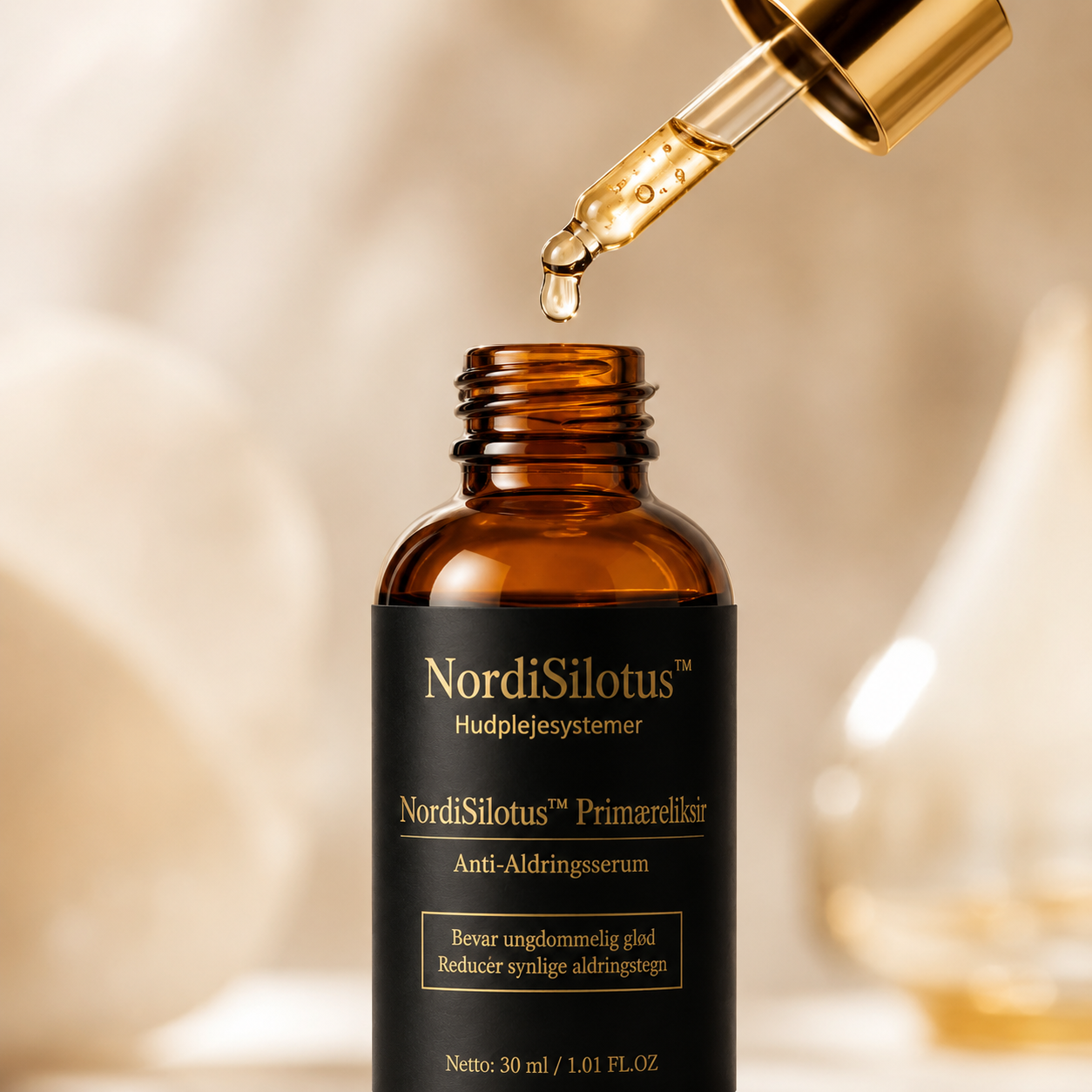 NordiSilotus™ Primæreliksir – Anti-Aldringsserum mod Synlige Aldringstegn